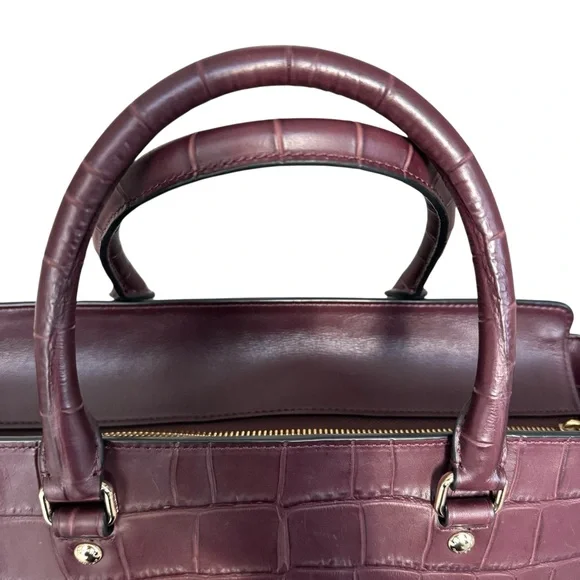 Coach Blake Carryall Satchel Shoulder Bag Burgundy Leather - Picture 11 of 17